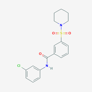 N-(3-chlorophenyl)-3-(piperidin-1-ylsulfonyl)benzamide
