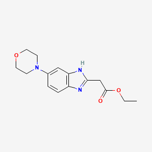 molecular formula C15H19N3O3 B8630582 Ethyl [5-(4-morpholinyl)-1H-benzimidazol-2-yl]acetate 