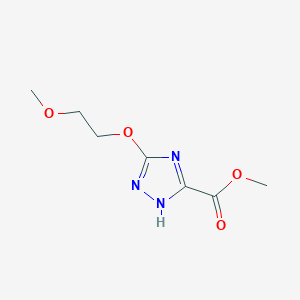 molecular formula C7H11N3O4 B8630592 methyl 3-(2-methoxyethoxy)-1H-1,2,4-triazole-5-carboxylate 