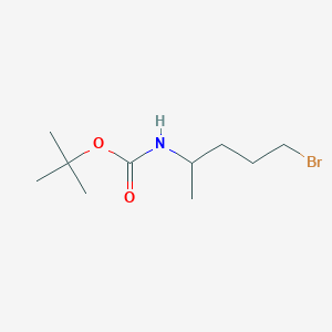 molecular formula C10H20BrNO2 B8630613 tert-butyl N-(5-bromopentan-2-yl)carbamate 