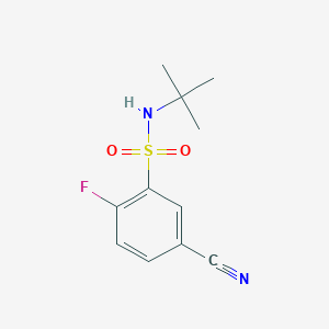 molecular formula C11H13FN2O2S B8630827 N-tert-butyl-5-cyano-2-fluorobenzenesulfonamide 