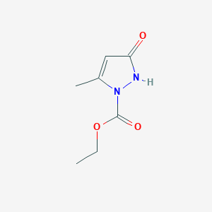 B8631009 Ethyl 5-methyl-3-oxo-2,3-dihydro-1H-pyrazole-1-carboxylate CAS No. 76957-61-4