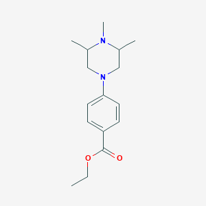 molecular formula C16H24N2O2 B8631133 Ethyl 4-(3,4,5-trimethylpiperazin-1-yl)benzoate 