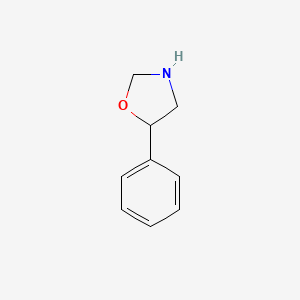 molecular formula C9H11NO B8631241 5-Phenyloxazolidine 