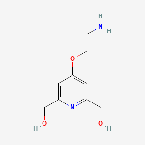 molecular formula C9H14N2O3 B8631328 [4-(2-aminoethoxy)-6-(hydroxymethyl)pyridin-2-yl]methanol 