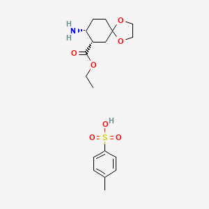 (7S,8R)-ethyl 8-amino-1,4-dioxaspiro[4.5]decane-7-carboxylate 4-methylbenzenesulfonate