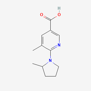 5-Methyl-6-(2-methylpyrrolidin-1-yl)nicotinic acid