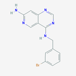 4-N-[(3-bromophenyl)methyl]pyrido[4,3-d]pyrimidine-4,7-diamine