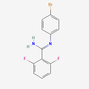 N'-(4-Bromophenyl)-2,6-difluorobenzene-1-carboximidamide