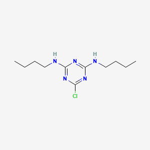 molecular formula C11H20ClN5 B8631429 N~2~,N~4~-Dibutyl-6-chloro-1,3,5-triazine-2,4-diamine CAS No. 7386-43-8