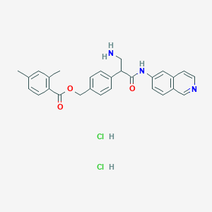4-(3-Amino-1-(isoquinolin-6-ylamino)-1-oxopropan-2-yl)benzyl 2,4-dimethylbenzoate dihydrochloride