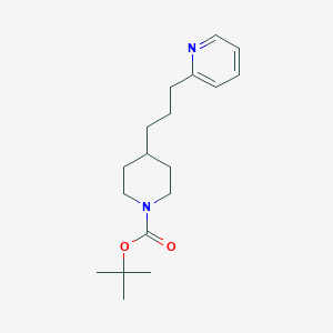 molecular formula C18H28N2O2 B8631435 tert-butyl 4-(3-pyridin-2-ylpropyl)piperidine-1-carboxylate 