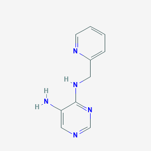 molecular formula C10H11N5 B8631619 N4-(2-pyridylmethyl)pyrimidine-4,5-diamine 