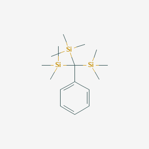 molecular formula C16H32Si3 B086317 Silane, (phenylmethylidene)tris(trimethyl- CAS No. 14595-76-7