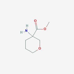 molecular formula C7H13NO3 B8631749 Methyl 3-aminotetrahydro-2H-pyran-3-carboxylate 