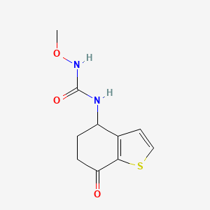 molecular formula C10H12N2O3S B8631762 N-Methoxy-N'-(7-oxo-4,5,6,7-tetrahydro-1-benzothiophen-4-yl)urea CAS No. 64607-82-5