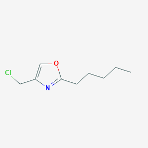 molecular formula C9H14ClNO B8631767 4-(Chloromethyl)-2-pentyl-1,3-oxazole 