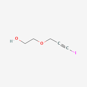 molecular formula C5H7IO2 B8631898 2-((3-Iodopropin-2-yl)oxy)ethanol CAS No. 57006-76-5