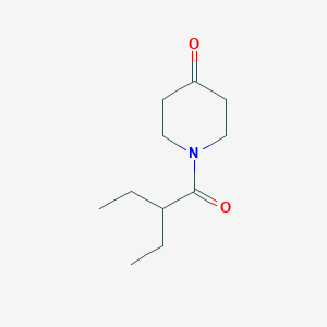 molecular formula C11H19NO2 B8631905 1-(2-Ethylbutyryl)piperidin-4-one 