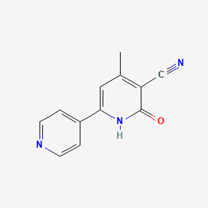 molecular formula C12H9N3O B8631925 4-methyl-2-oxo-6-pyridin-4-yl-1H-pyridine-3-carbonitrile 