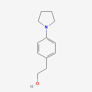 molecular formula C12H17NO B8631932 4-Pyrrolidinophenethyl alcohol 