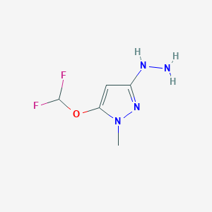 5-Difluoromethoxy-3-hydrazino-1-methylpyrazole