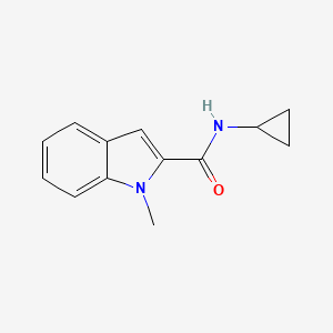 molecular formula C13H14N2O B8631950 N-Cyclopropyl-1-methyl-1H-indole-2-carboxamide 