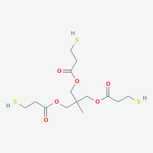 molecular formula C14H24O6S3 B086320 Propanoic acid, 3-mercapto-, 2-[(3-mercapto-1-oxopropoxy)methyl]-2-methyl-1,3-propanediyl ester CAS No. 10312-58-0