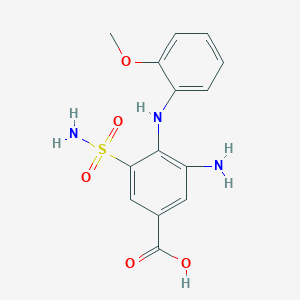 3-Amino-4-(2-methoxyanilino)-5-sulfamoylbenzoic acid