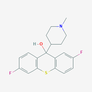 molecular formula C19H19F2NOS B8632185 2,6-Difluoro-9-(1-methylpiperidin-4-YL)-9H-thioxanthen-9-OL CAS No. 60086-48-8
