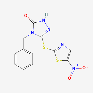 4-Benzyl-3-hydroxy-5-[(5-nitrothiazol-2-yl)mercapto]1,2,4-triazole