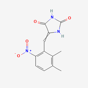 molecular formula C12H11N3O4 B8632246 5-[(2,3-Dimethyl-6-nitrophenyl)methylidene]imidazolidine-2,4-dione CAS No. 109133-81-5
