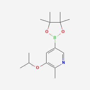 molecular formula C15H24BNO3 B8632257 3-Isopropoxy-2-methyl-5-(4,4,5,5-tetramethyl-[1,3,2]dioxaborolan-2-yl)pyridine 