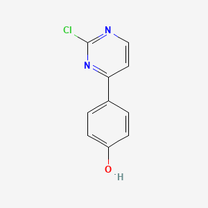 molecular formula C10H7ClN2O B8632287 4-(2-Chloro-pyrimidin-4-yl)-phenol 