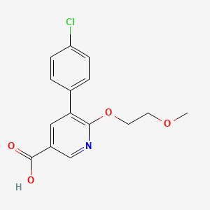 5-(4-Chlorophenyl)-6-(2-methoxyethoxy)nicotinic acid