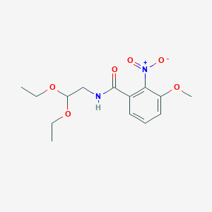 molecular formula C14H20N2O6 B8632491 N-(2,2-diethoxyethyl)-3-methoxy-2-nitrobenzamide 