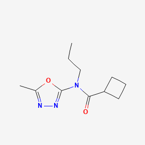molecular formula C11H17N3O2 B8632585 N-(5-Methyl-1,3,4-oxadiazol-2-yl)-N-propylcyclobutanecarboxamide CAS No. 62347-58-4