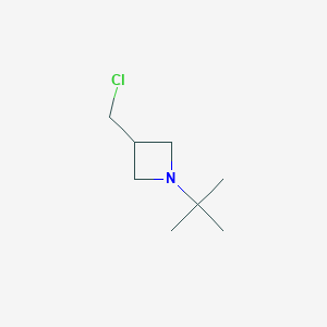 molecular formula C8H16ClN B8632645 1-tert-Butyl-3-(chloromethyl)azetidine CAS No. 61471-66-7