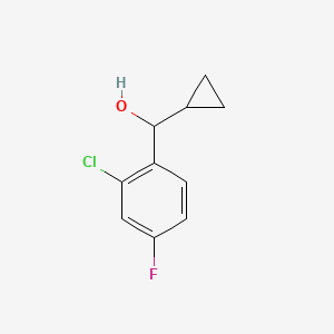 molecular formula C10H10ClFO B8632694 Cyclopropyl-(2-chloro-4-fluorophenyl)methanol 