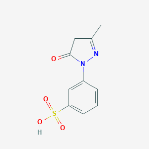 molecular formula C10H10N2O4S B086331 3-(3-甲基-5-氧代-4,5-二氢-1H-吡唑-1-基)苯磺酸 CAS No. 119-17-5