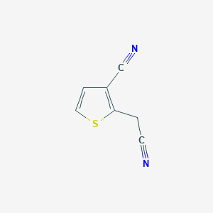 molecular formula C7H4N2S B8633253 2-(Cyanomethyl)thiophene-3-carbonitrile CAS No. 223554-08-3