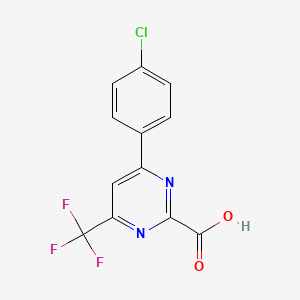 4-(4-Chloro-phenyl)-6-trifluoromethyl-pyrimidine-2-carboxylic acid