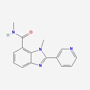 molecular formula C15H14N4O B8633273 N,3-dimethyl-2-pyridin-3-ylbenzimidazole-4-carboxamide 