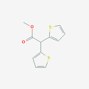 molecular formula C11H10O2S2 B8633391 Methyl dithiophenylacetate 