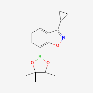 molecular formula C16H20BNO3 B8633419 3-Cyclopropyl-7-(4,4,5,5-tetramethyl-1,3,2-dioxaborolan-2-yl)benzo[d]isoxazole CAS No. 1428881-46-2