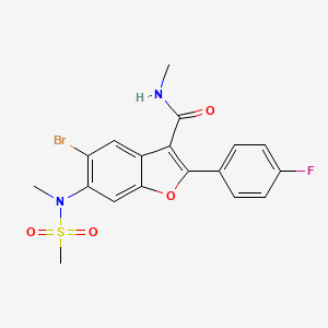 5-bromo-2-(4-fluorophenyl)-N-methyl-6-(N-methylmethylsulfonamido)benzofuran-3-carboxamide