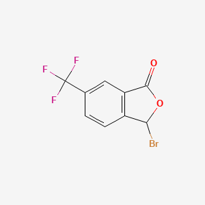 molecular formula C9H4BrF3O2 B8633439 3-Bromo-6-(trifluoromethyl)phthalide 
