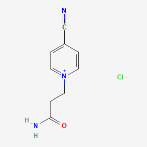 molecular formula C9H10ClN3O B8633465 1-(3-Amino-3-oxopropyl)-4-cyanopyridin-1-ium chloride CAS No. 105624-84-8