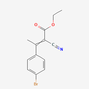molecular formula C13H12BrNO2 B8633475 ethyl 3-(4-bromophenyl)-2-cyanobut-2-enoate 