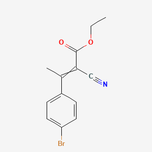 molecular formula C13H12BrNO2 B8633475 3-[4-Bromophenyl]-2-cyano-but-2-enoic acid ethyl ester 